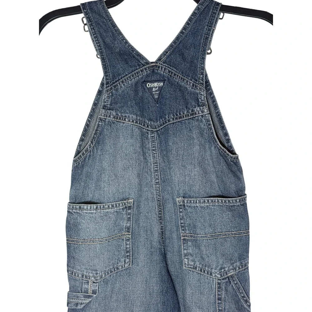 OshKosh Bgosh Vintage Denim Overalls Toddler Boys 4T Medium Wash